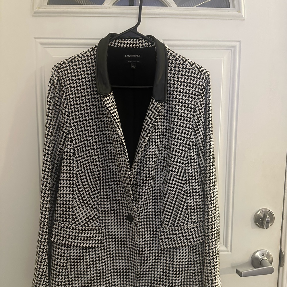 Lane Bryant Monochrome Houndstooth Jacket